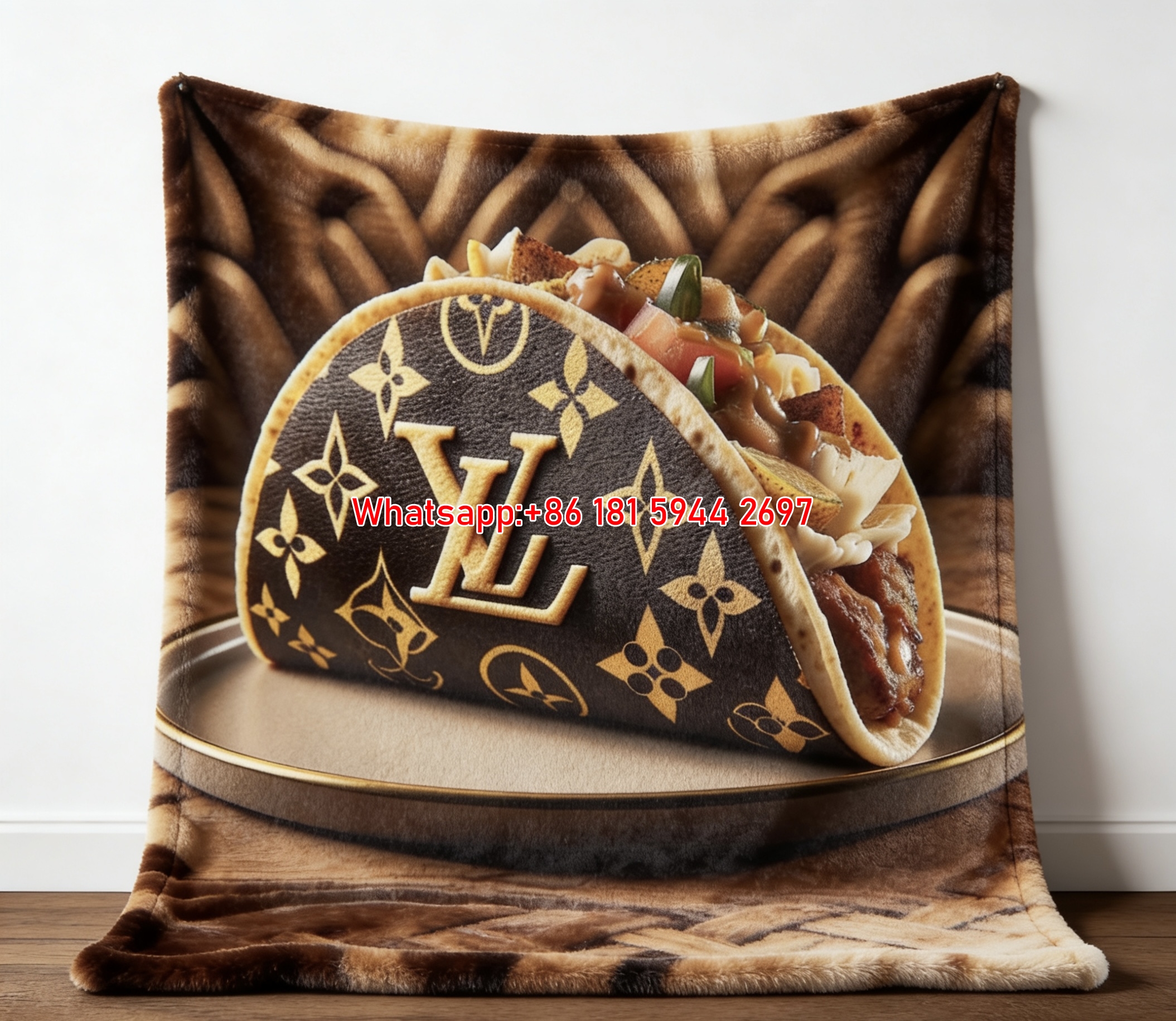 LV Taco Blanket Luxury Monogram Taco Throw IMG_3574